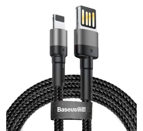 BASEUS USB Lightning kábel pre iPhone, 2 metre, 1,5A šedo-čierny