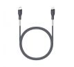 27W FORCELL Carbon kábel USB C - Lightning rýchlo nabíjací CB-01C čierny 1 meter