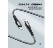 Kábel USB-C - Lightning, rýchlo nabíjací 20W - 1 meter