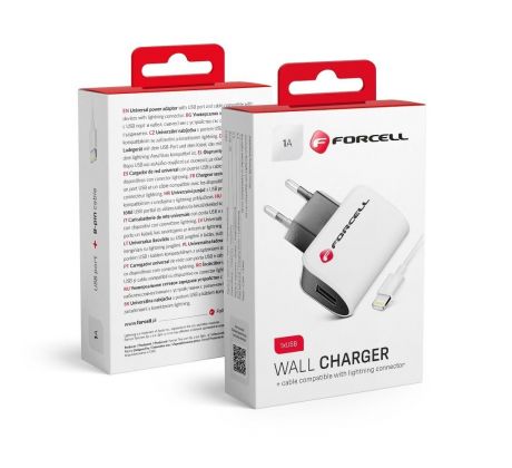 Forcell USB nabíjačka pre iPhone s odnímateľným lightning káblom