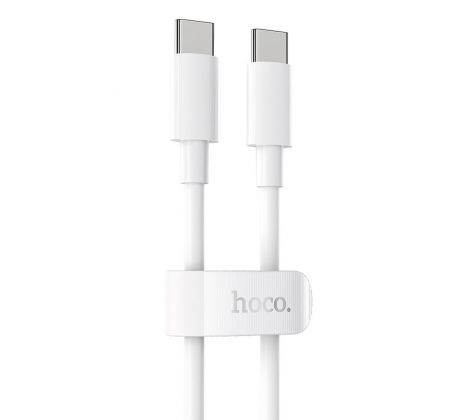 HOCO kábel USB C - USB C, PD100W, 5A, 1 meter, biely