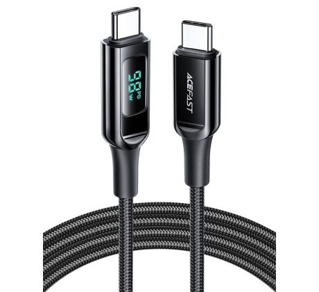 100W ACEFAST kábel USB C - USB C, 5A, LCD C6-03, 2m čierny