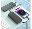 HOCO powerbanka 10000 mAh so vstavanými káblami J118, USB C + Lightning,2A, čierna